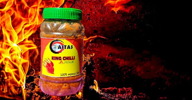 Aitas King Chilli Pickle, for Eating, Home, Hotel, Restaurants, Certification : FSSAI