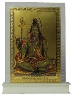 PVC Lord Shiva Dashboard Idol, for Automobiles, Color : Golden (Gold Plated)