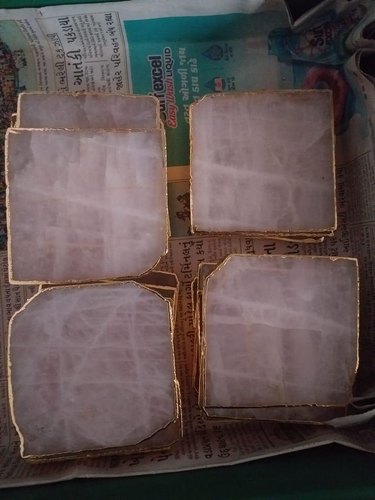 Rose Quartz Coasters, Shape : Square