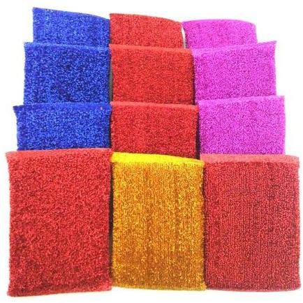 KK Bright Polyester Foam Scrub Pad, Color : Pink, Yellow, Red, Blue