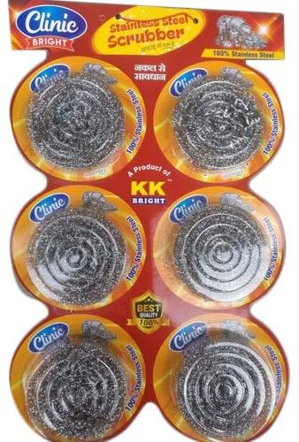 KK Bright Stainless Steel Gi Scrubber, Size : 12-14 cm