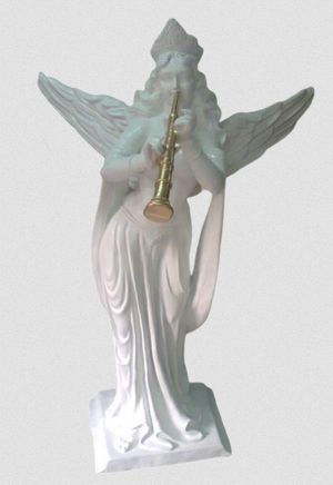 Angel Figurine Playing Horn Statue