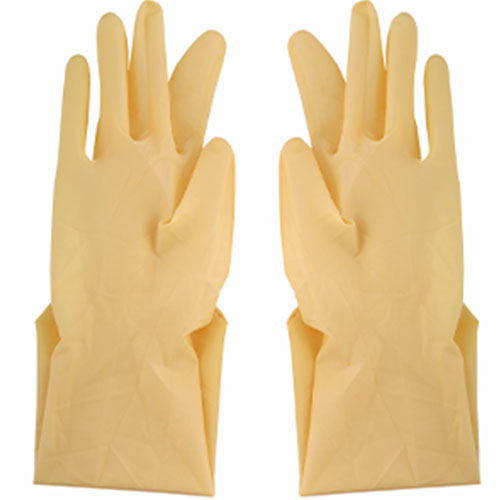 Stoe Yellow Hospital Latex Surgical Gloves, Feature : Fine Finish, Skin ...