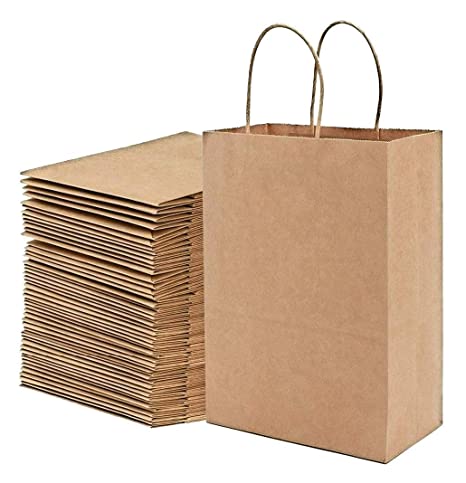 Plain Kraft Paper Shopping Bag, Technics : Handmade