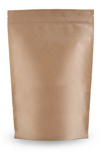 Kraft Paper Zipper Pouch, for Food Packaging, Specialities : Easy To Carry, Easy Folding