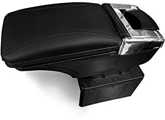 Generic Plastic Center Console Car Armrest, Color : Black