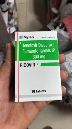  Ricovir Tenofovir Tablets, Packaging Size : 30 Tablets 