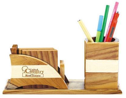 wooden pen stand