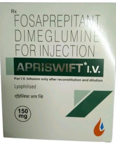 Apriswift IV Fosaprepitant Dimeglumine Injection, for Prevent Nausea Vomiting, Packaging Type : Box
