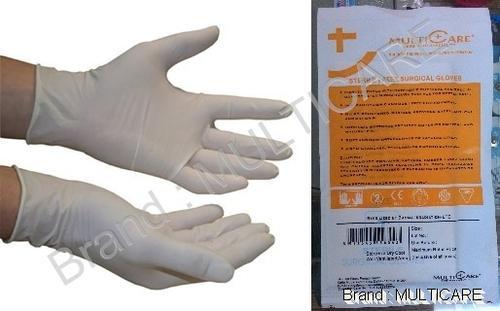 Multicare Latex Disposable Medical Surgical Gloves, for Examination, Color : White