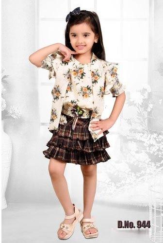 Lapin Exports Plain Kids Skirt Top, Technics : Attractive Pattern
