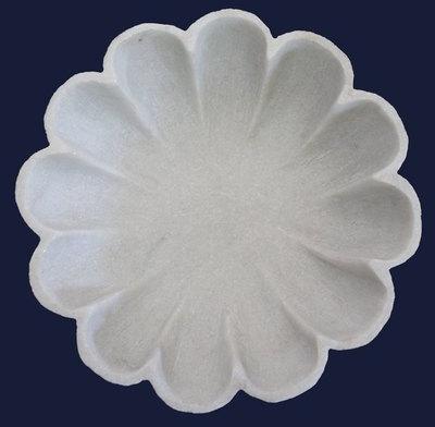 Stoneinlay Polished Plain Marble Floral Bowl, Size : 6 Inch