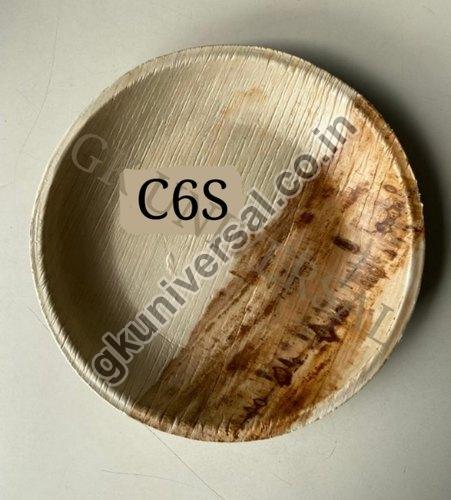 6 Inch Round Areca Nut Plates, for Serving Food, Pattern : Plain