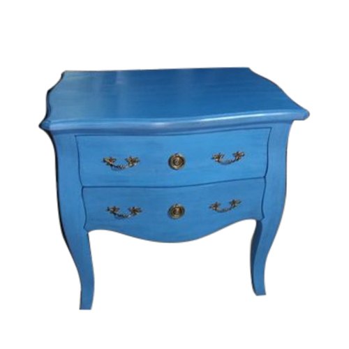 Wooden Bedside Table, Color : Blue