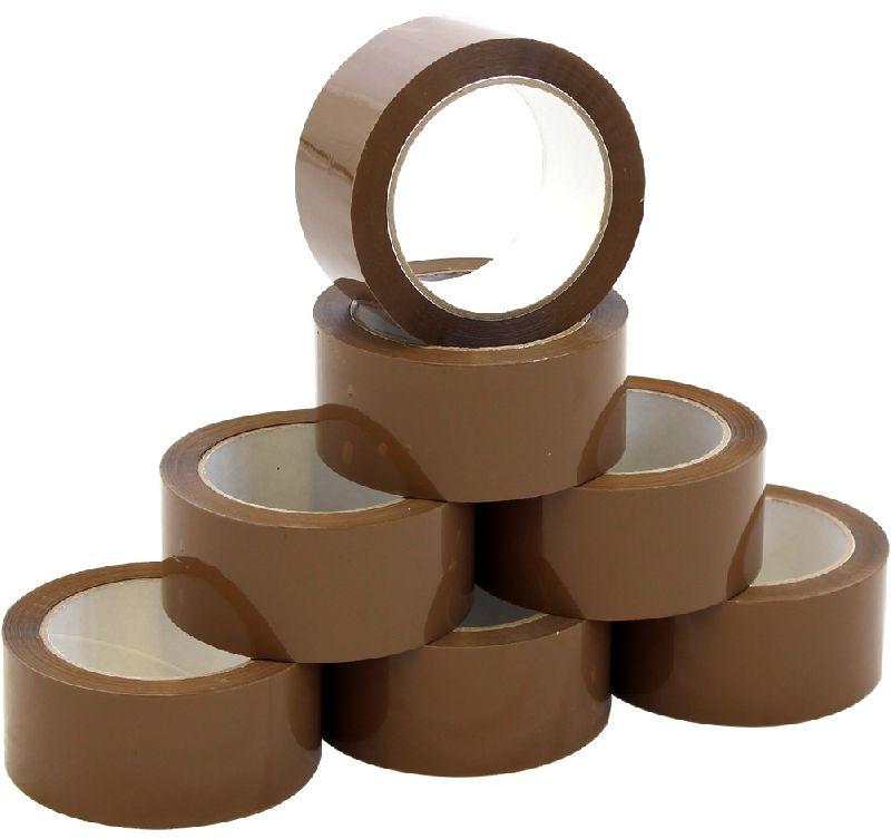 Printed BOPP Self Adhesive Tapes, for Industrial, Color : Brown, White