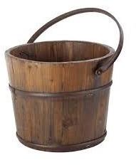Round Wooden Bucket, for Household, Capacity : 10-15ltr