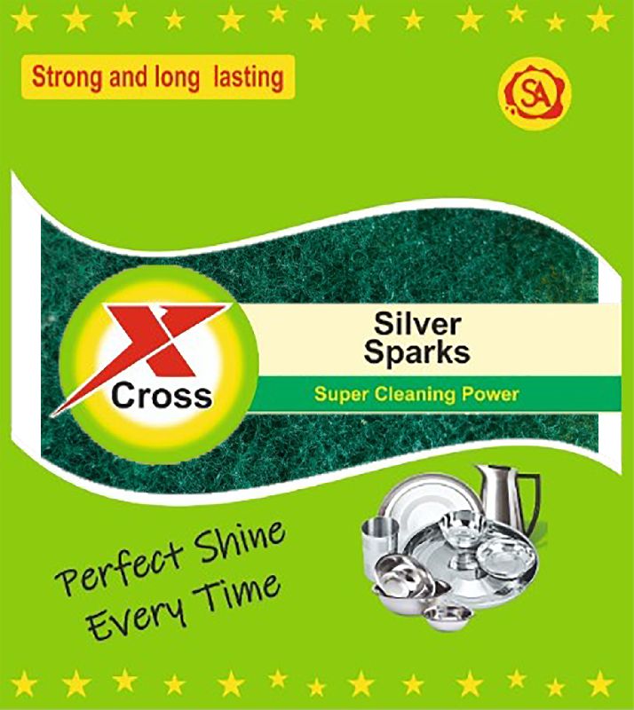 Polished MIX green scrubbing pad, for Remove Hard Stains, Gives Shining, Rust Free, Long Lasting, Easy Fast Cleaning