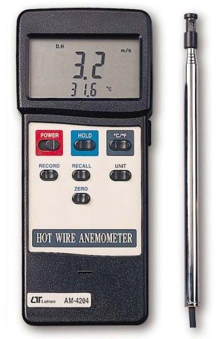 Hot Wire Anemometer, Display Type : LCD