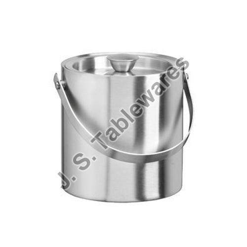 Plain Stainless Steel Double Wall Ice Bucket, Feature : Light Weight, Rust Proof
