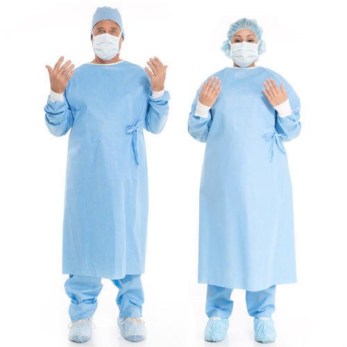 Spunbond Disposable Surgical Gown, Pattern : Plain, Color : Medical ...