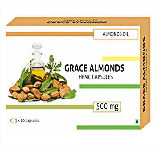 Nutra Grace Almond Oil Capsule, Packaging Size : 30's