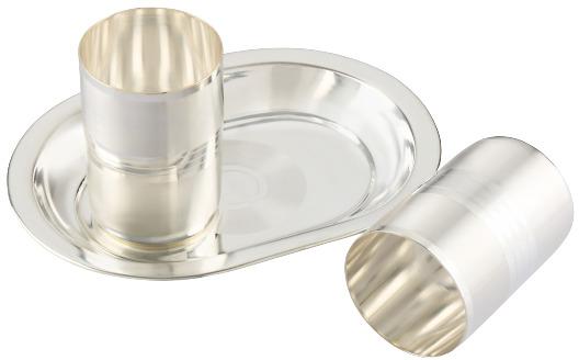 1021 Silver Plated Tray Glass Set, Style : Royal