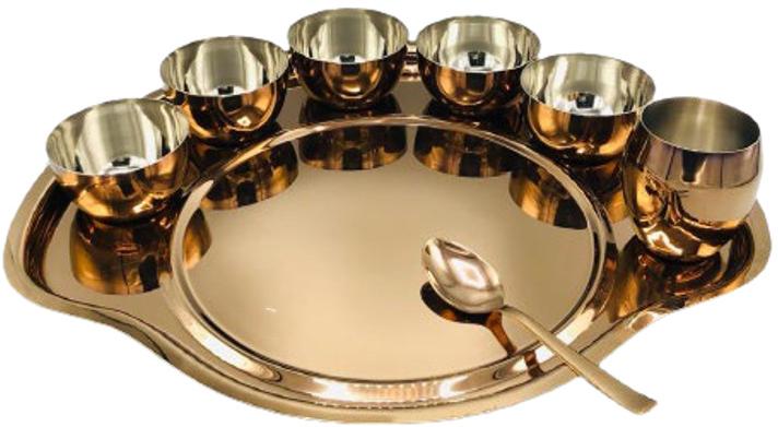 SILVERGLOW 1204 Copper Dinner Set, for Food Serving, Size : Multisize