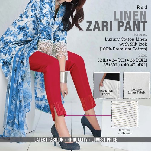 Linen Zari Pant