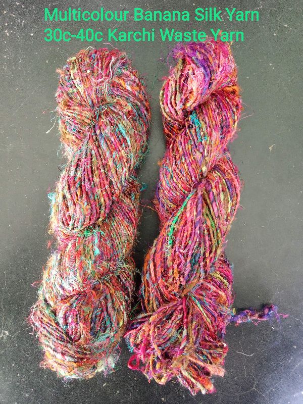 MULTICOLOUR KELA SILK YARN, for Knitting, Weaving, Technics : Twisted