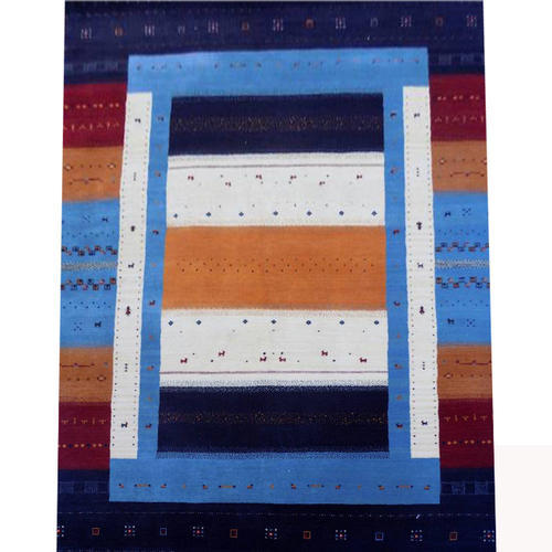 Udai Exports 80% Woollen Multi Color Gabbeh Carpet