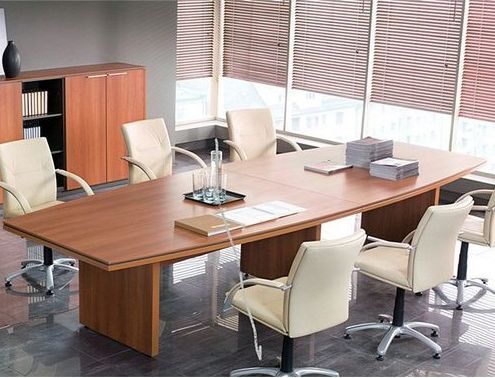 DNR Rectangular Wooden Conference Table, Pattern : Plain