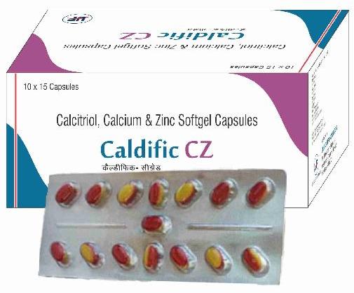 Calcium carbonate Zinc and Calcitriol Soft Gelatin Capsule