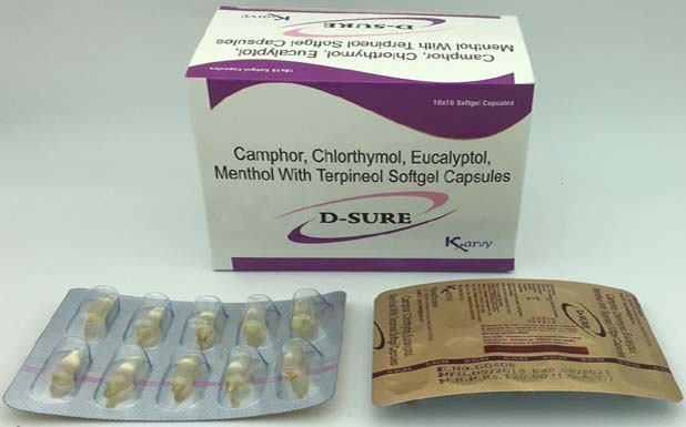 Camphor Chlorthymol and Combinations Soft Gelatin Capsule
