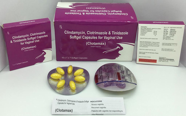 Clindamycin Phosphate Clotrimazole and Tinidazole Soft Gelatin Capsules