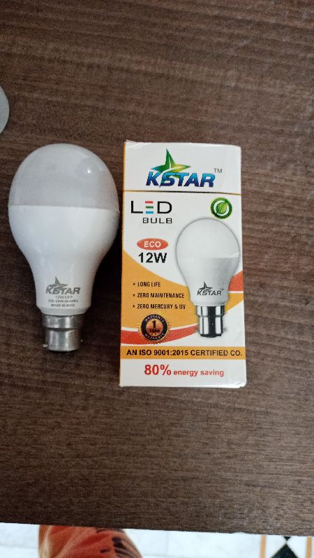 K Star Plain 12W Eco LED Bulb, Technics : Machine Made
