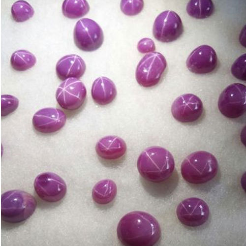 Oval Star Ruby Gemstone, for Jewellery, Feature : Shiny Looks, Sturdiness