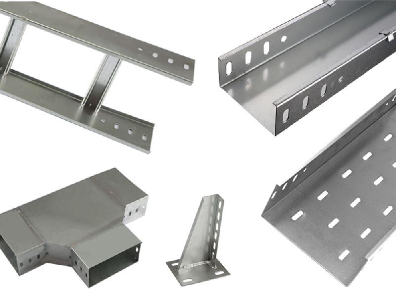 Polished Stainless Steel Electrical Cable Tray, Color : Grey