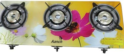 Surya Aanch Glass Top Gas Stove, for Kitchen