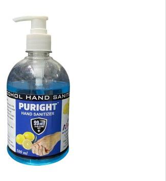 Puright Alcohol Based Hand Sanitizer, Packaging Size : 500 ML