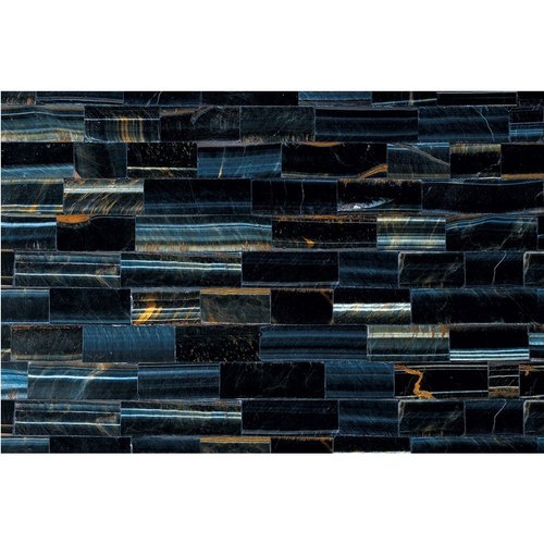 Radhasarveshwar Stonex Rectangular Tiger Eye Stone, Color : Blue