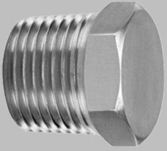 Stainless Steel BSPT Pipe Plugs, Color : Silver