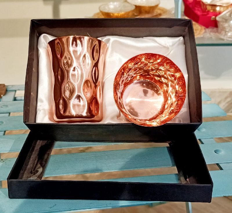 Copper Glass With Bowl