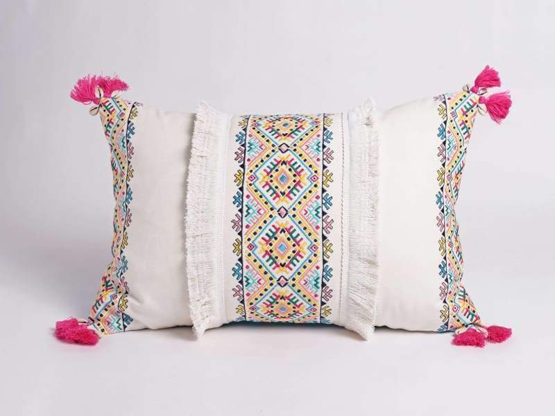 Cotton Embroidered Pillow, Technics : Embroidery