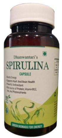 Dhanwantaris Spirulina Capsules, for Supplement Diet