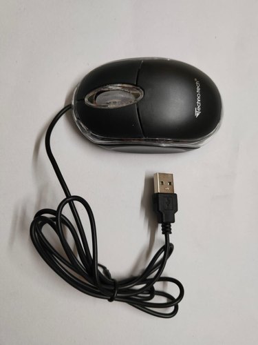 Importer Plastic USB Mouse, Color : Black