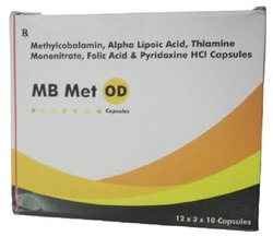 Methylcobalamin, Alpha Lipoic Acid, Thiamine Mononitrate, Folic Acid & Pyridoxine HCL Capsules