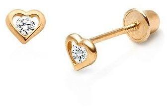 Heart Style Real Diamonds Diamond Earrings For Kids