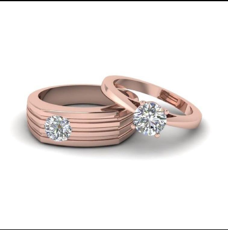 Round Couple Diamond Band Ring