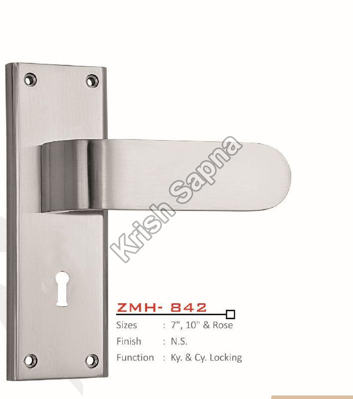 ZMH-842 Zinc Alloy Mortise Handle, for Doors, Color : Silver