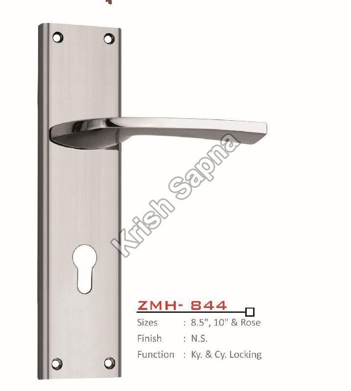 ZMH-844 Zinc Alloy Mortise Handle, for Doors, Color : Silver
